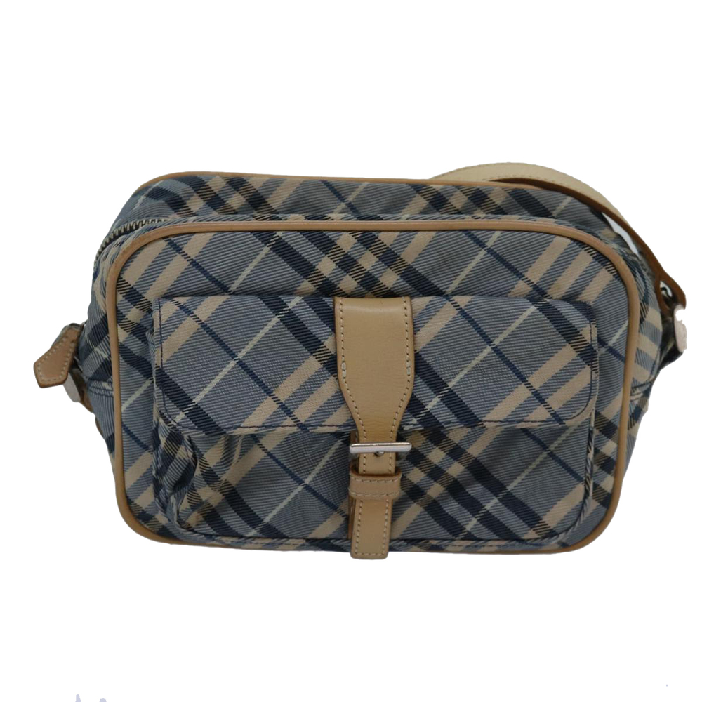BURBERRY Nova Check Blue Label Shoulder Bag Nylon Blue Auth bs16102 - Picture 13 of 16